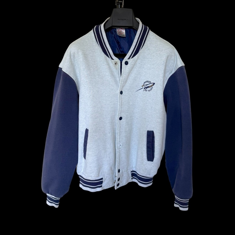 80's University of Toledo Varsity Jacket XL Airplanes Flight